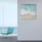 Stupell Industries Sea Foam Sandy Beach Soft Blue Coast Canvas Wall Art